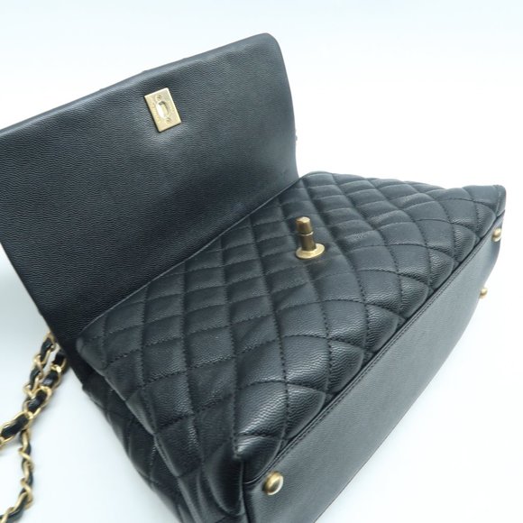 Chanel Coco handle Black Leather Satchel - Picture 8 of 12